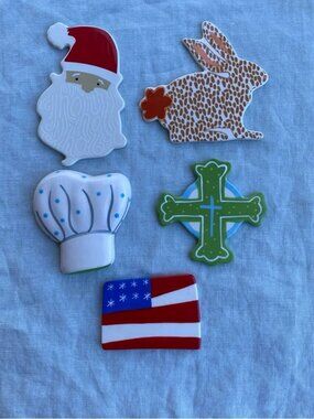 Lot of 5 Happy Everything Coton Colors Lauren Johnson holiday mini attachments